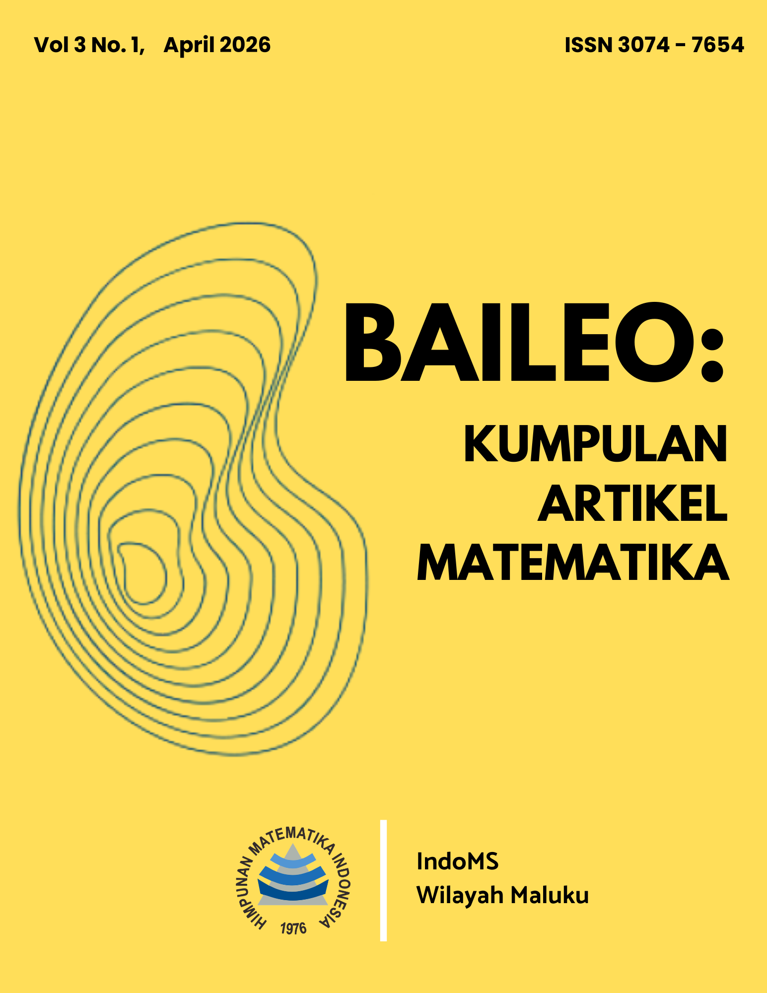 					View Vol. 3 No. 1 (2026): Baileo: Kumpulan Artikel Matematika
				